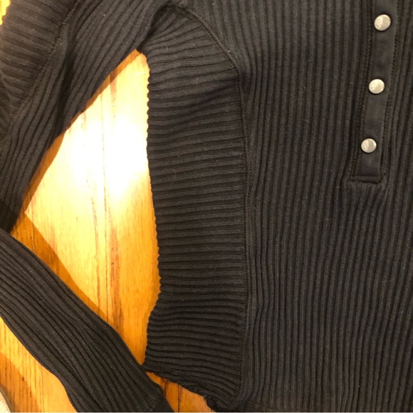 Free People Movement Ribbed snap front fitted top - Picture 2 of 8